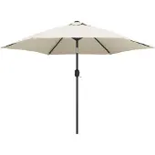 Syfax Zweefparasol met LED 3 m zandwit