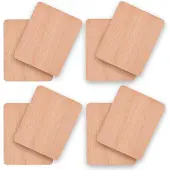 Syntrox Germany 8x Universal Untersetzer aus Holz für Raclettepfännchen