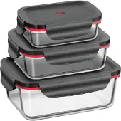 Silit 0022 6327 11, Lunchbox, Rechthoekig, Zwart, Transparant, Glas, Siliconen, 165 mm, 230 mm