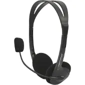 Esperanza EH102, Kabel, Gesprek/muziek, Koptelefoon met microfoon, Zwart
