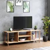En.casa TV meubel Ærøskøbing 120x29x43 cm houtkleurig