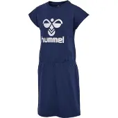 Hummel Jurk 'FLOWY ' donkerblauw / wit