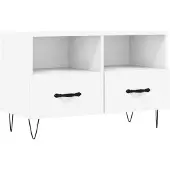 Syfax Tv-meubel 80x36x50 cm bewerkt hout wit