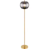 Globo Lighting Gouden vloerlamp Blacky I enkel Ø 30cm