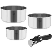 Teesa TSA0148 - Driedelige roestvrijstalen pannenset COOK EXPERT SINGLE HAND