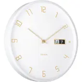 Karlsson Wandklok Data Flip - Wit - Ø30cm - Wandklok Modern