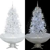 Syfax Kerstboom sneeuwend met paraplubasis 170 cm wit