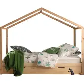Vipack Dallas Huisbed met Bedlade 90 x 200 cm - Naturel