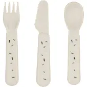 Done by Deer - Foodie cutlery set - Confetti Sand - 12 x 2 x 1 cm