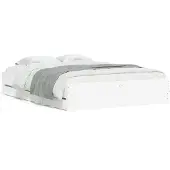 vidaXL Bedframe met lades bewerkt hout wit 150x200 cm