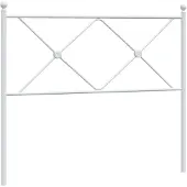 vidaXL Vervangend hoofdbord 100 cm metaal wit