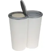 Huismerk Premium Prullenbak Duobin Wit - 2x 25 Liter
