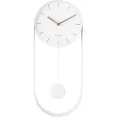 Karlsson - Wandklok met slinger - Wit - 50x20x4,8 cm