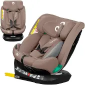 Lionelo Bastiaan i-Size kinderautostoel, geschikt vanaf de geboorte tot 12 jaar, van 0 kg tot 36 kg, Dri-Seat, 360 graden - Beige Sand