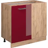 Vicco R-Line Hoekkast – 86 cm zonder werkblad Rode hoogglans