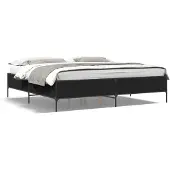 DKD Home Decor Bedframe, zwart, 200x200 cm, van houtvezel en metaal