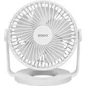 Savio AD-01 WIT, Bladloze ventilator voor binnen gebruik, Wit, Tafelmodel, ABS (acrylonitril-butadieen-styreen), Polypropyleen (PP), 36 dB, Knopbediening