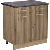Vicco R-Line Keukenonderkast – 80 cm, WB Antraciet Artisanaal eiken