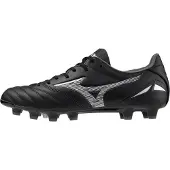 Mizuno Morelia Neo IV Pro Gras Voetbalschoenen (FG) Zwart Zilver