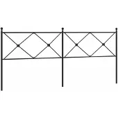 vidaXL Vervangend hoofdbord 200 cm metaal zwart
