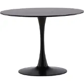 Ebuy24 Glade eetkamertafel Ø100cm zwart.