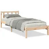 vidaXL Bedframe extra lang zonder matras massief grenenhout 90x210 cm