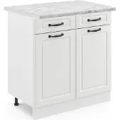 Vicco R-Line Keukenonderkast – 80 cm, WB Marmer Wit Landhuis