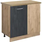 Vicco R-Line Hoekkast – 86 cm WB Eik Zwart beton