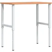 Syfax Werkbank rechthoekig 100x60x(71,5-98) cm massief beukenhout