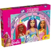 Lisciani Giochi LISCIANI Barbie Eenhoorn Puzzel 48 Stukken voor Kinderen vanaf 4 Jaar 35 x 25 cm Glanzende Glitter Puzzel Educatief Spel