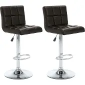 Syfax Barstoelen 2 st kunstleer bruin