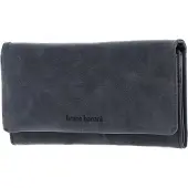 Bruno Banani Leren Portemonnee Wallet with Flap Blue Donkerblauw