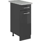 Vicco R-Line Keukenonderkast – 30 cm WB Marmer Antraciet Hoogglans