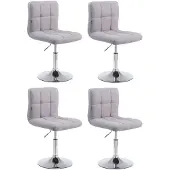CLP Palma Set van 4 Lounger - Stof grijs