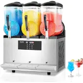Vevor Commerciële Slush-ijsmachine 12L x 3 Drievoudige tank Bevroren drankmachine