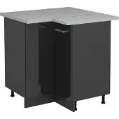 Vicco R-Line Hoekkast – 75.6 cm WB Marmer Antraciet Hoogglans