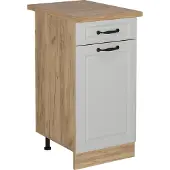 Vicco Keukenonderkast R-Line Wit Landhuis 40 cm , WB Eik, Model 53730