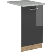 Vicco R-Line Vaatwasserfrontpaneel – 45 cm, WB Marmer Antraciet Hoogglans