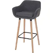 Mendler Barkruk Malmö T381, barkruk/pianostool MVG-gecertificeerd textiel, grijs