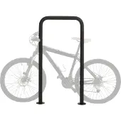 Mendler Fietsenrek -N42, fietsenrek, leunbeugel, slagboom, binnen/buiten staal met poedercoating 120x70x12cm