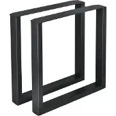En.casa Stalen onderstel set van 2 U tafelpoot 70x72 cm zwart []