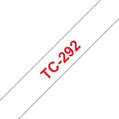 Brother TC-292 'extreme' tape rood op wit 9 mm (origineel)