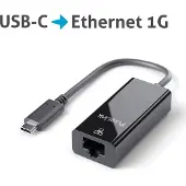 PureLink Adapter 0,10m iSerie IS261, USB-C naar Ethernet (RJ45), zwart