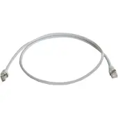 Telegärtner 100008175, RJ45 netwerkkabel, patchkabel CAT 5e S/FTP, 0,50 meter, grijs, vlamvertragend, inclusief vergrendeling, 0,5 meter