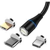 MaXlife 3 in 1 USB kabel USB-C, lightning, micro-USB Magnetisch 100cm