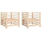 vidaXL Tuinstoelen 2 st massief grenenhout
