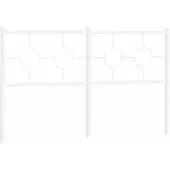 vidaXL Vervangend hoofdbord 160 cm metaal wit