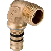 Geberit Mepla persfitting bocht 90 brons 20 mm x 3/4 " AG 602.253.00.5 (Persaansluiting)