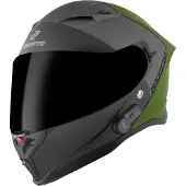 Bogotto H153 BT SPN Bluetooth helm, mat zwart/groen, maat XS (53/54)