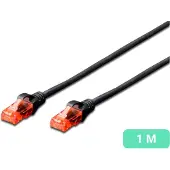 Ewent Câble Réseau Rigide UTP 6ème Catégorie EW6U-010BL RJ45 Noir